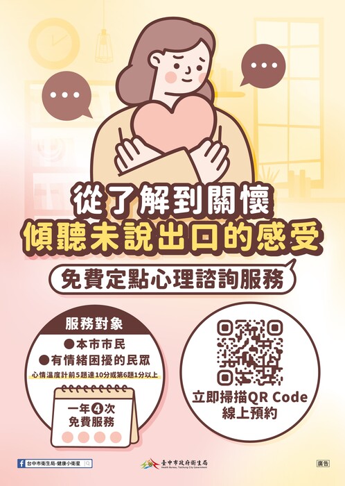 【公告】臺中市心理健康資源圖片